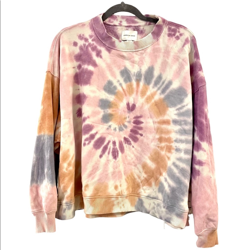 AE Crew Neck Sweatshirt | Tie Dye American Eagle